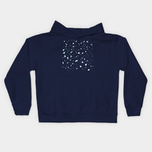 Terrazzo Pattern Navy Blue Kids Hoodie